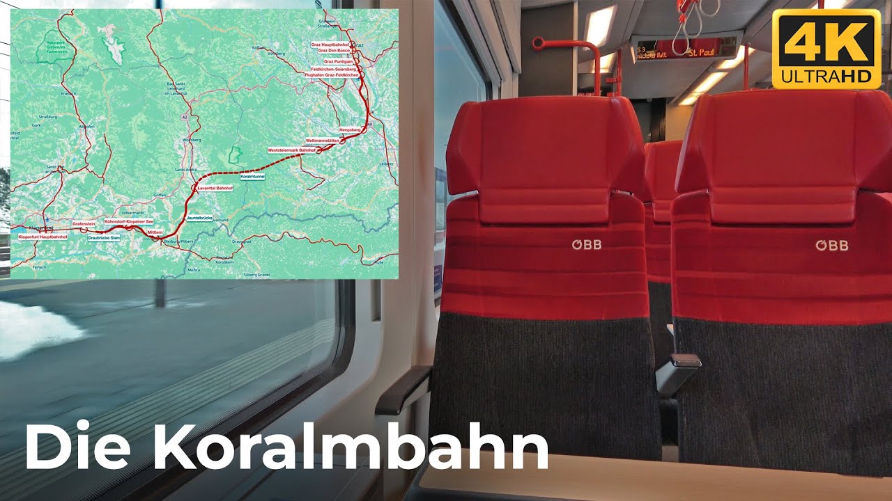 Die Koralmbahn auf Kärntner Seite - Klagenfurt Hbf nach Wolfsberg Bahnhof