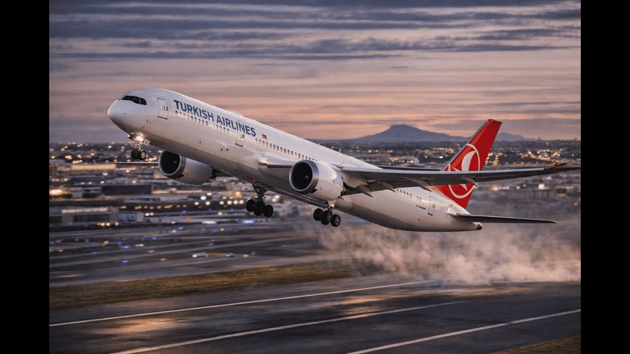 Impossible! Turkish Airlines B787 Attempts to Land During a Violent Windstorm – Los Angeles 4K