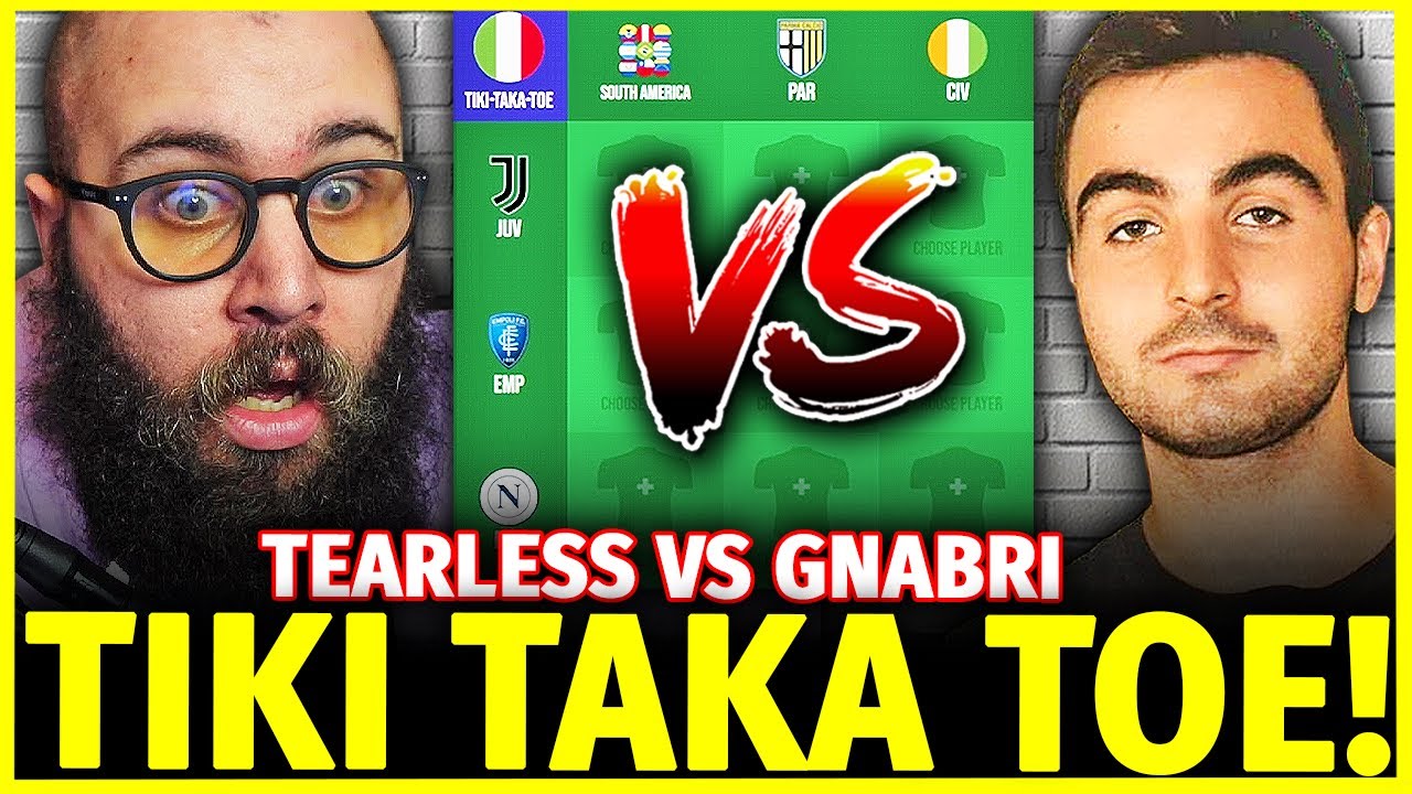 TEARLESS RAPTOR vs GNABRI: TIKI TAKA TOE CHALLENGE (Round of 16) SICKWOLF