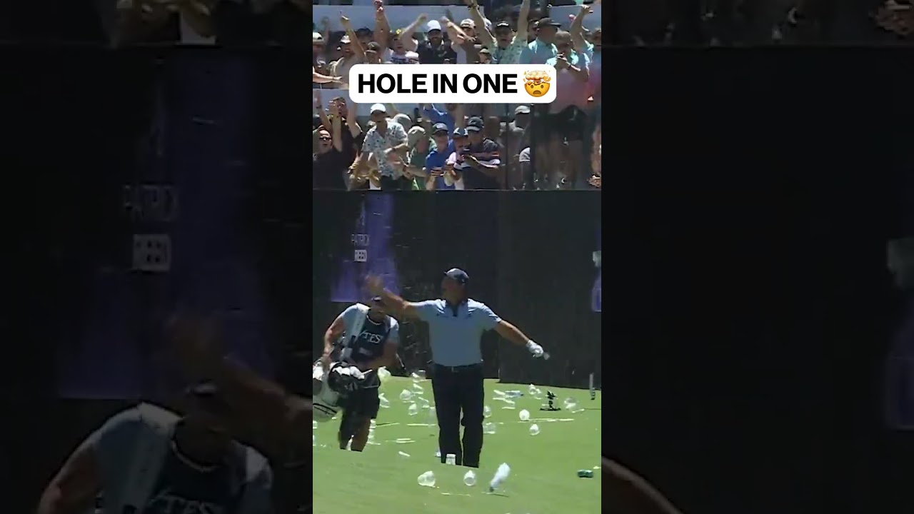 HOLE IN ONE!! PATRICK REED ACES HOLE 12 AT LIV GOLF ADELAIDE 