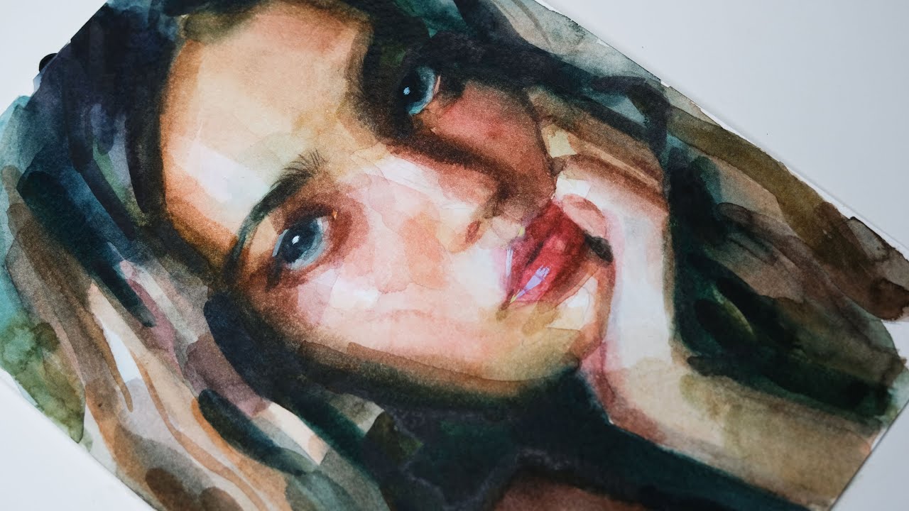 watercolor portrait | Talking about my painting process | Tips on seeing color and values.