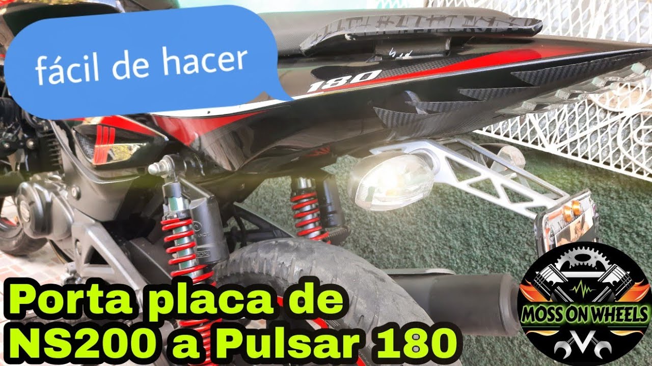 Cómo Poner la cola de la Pulsar NS200 a la Pulsar 180 UG/GT | Porta Placa de la NS Adaptada a la 180