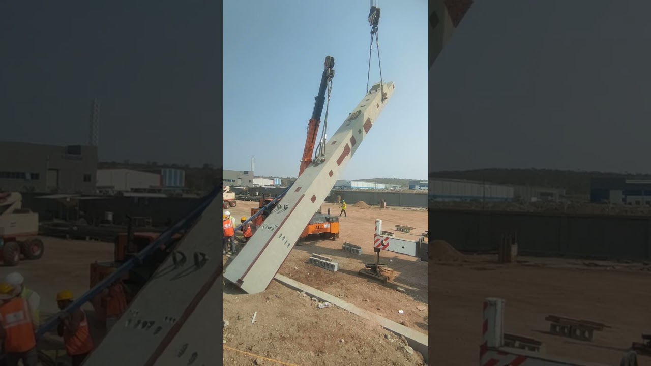 Precast 14 mtr. Column installation @Pune India.