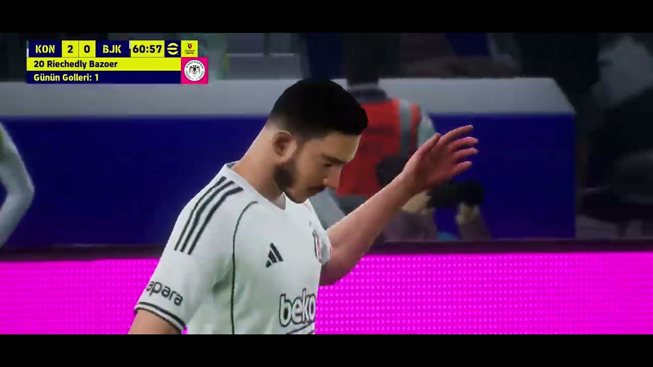 Trendyol Süper lig Tümoson Konyaspor vs Beşiktaş PES 2026 mobile