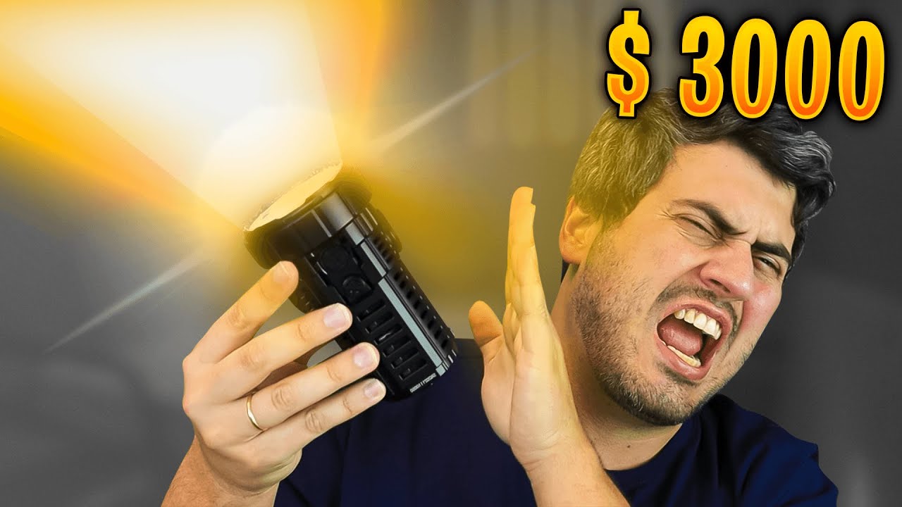 Comprei a Lanterna PORTÁTIL mais CARA e FORTE do MUNDO! 32.000 LÚMENS