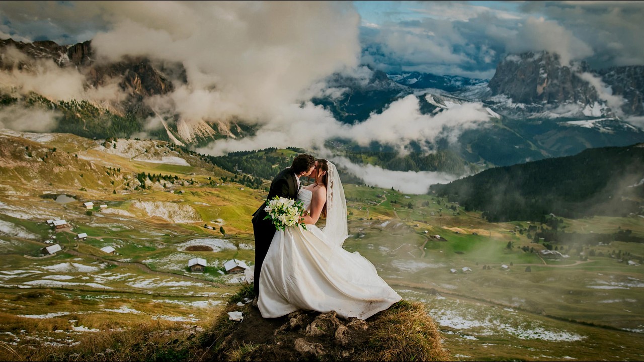This is what a dream elopement in the Dolomites really looks like (BTS)