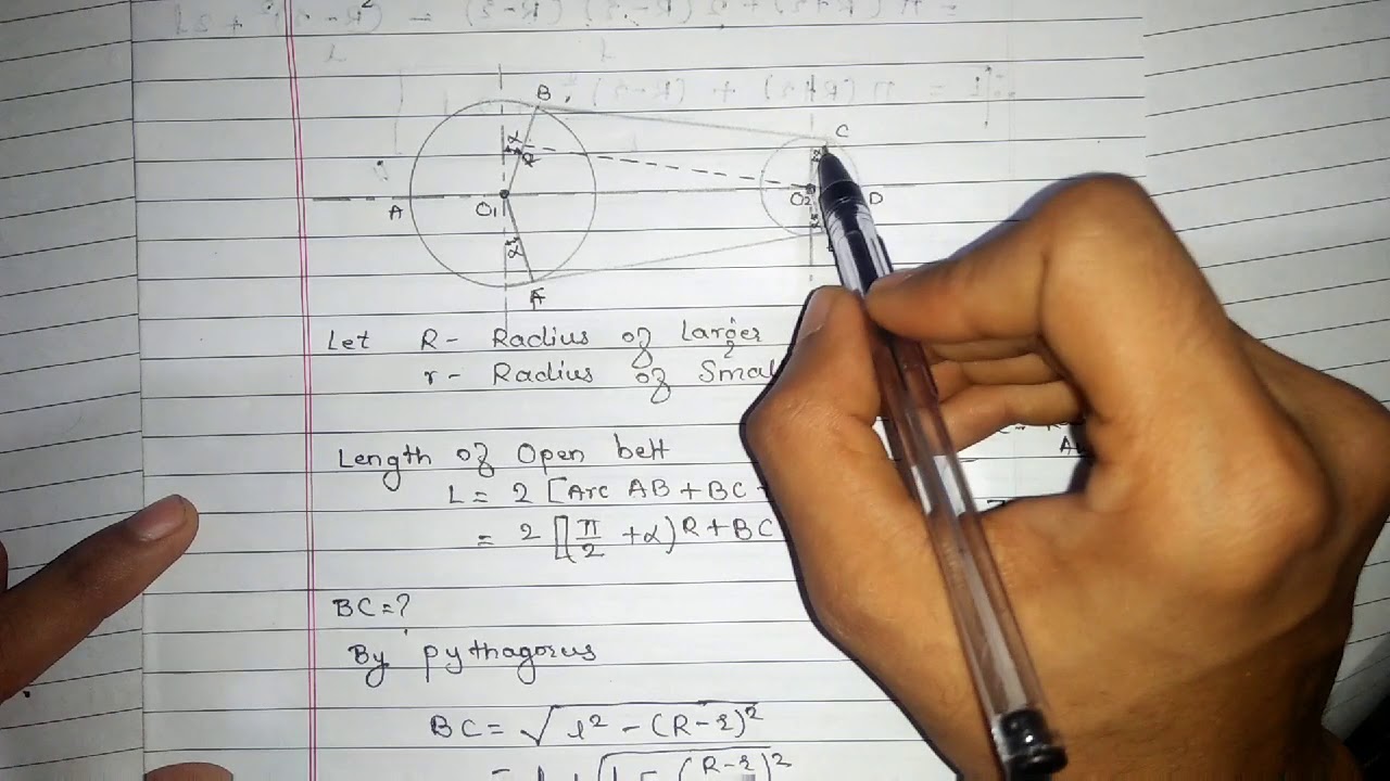 DME - ll l Derivation on Length of Open belt drive l Belts, Rope Brakes and Chains l MechTime