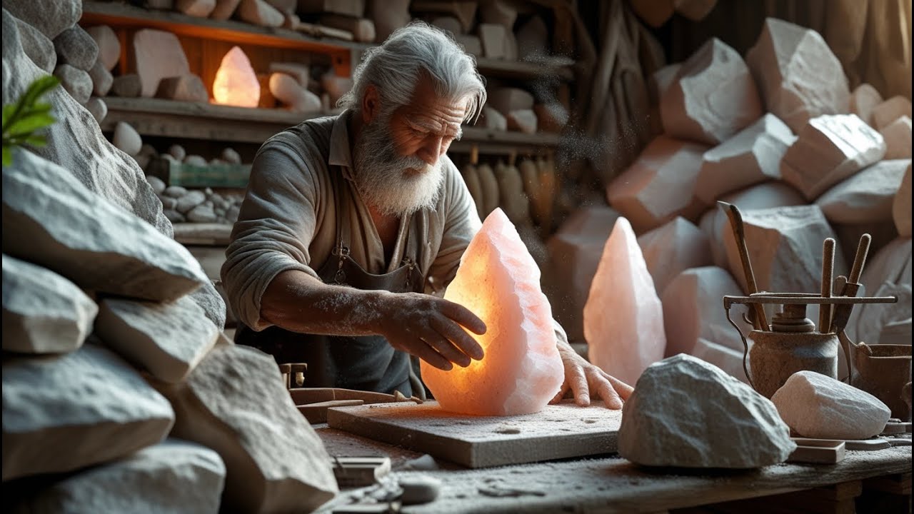 Amazing Process of  Making Himalayan Salt Lamp | Salt Crafts
