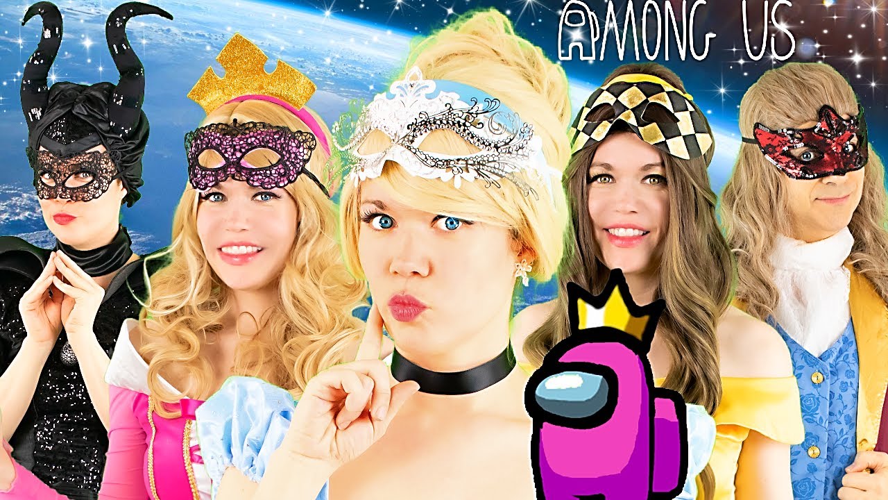 Disney Princess “AMONG US” MUSIC VIDEO in REAL LIFE, CINDERELLA’S MASQUERADE BALL! | BFF BESTIES