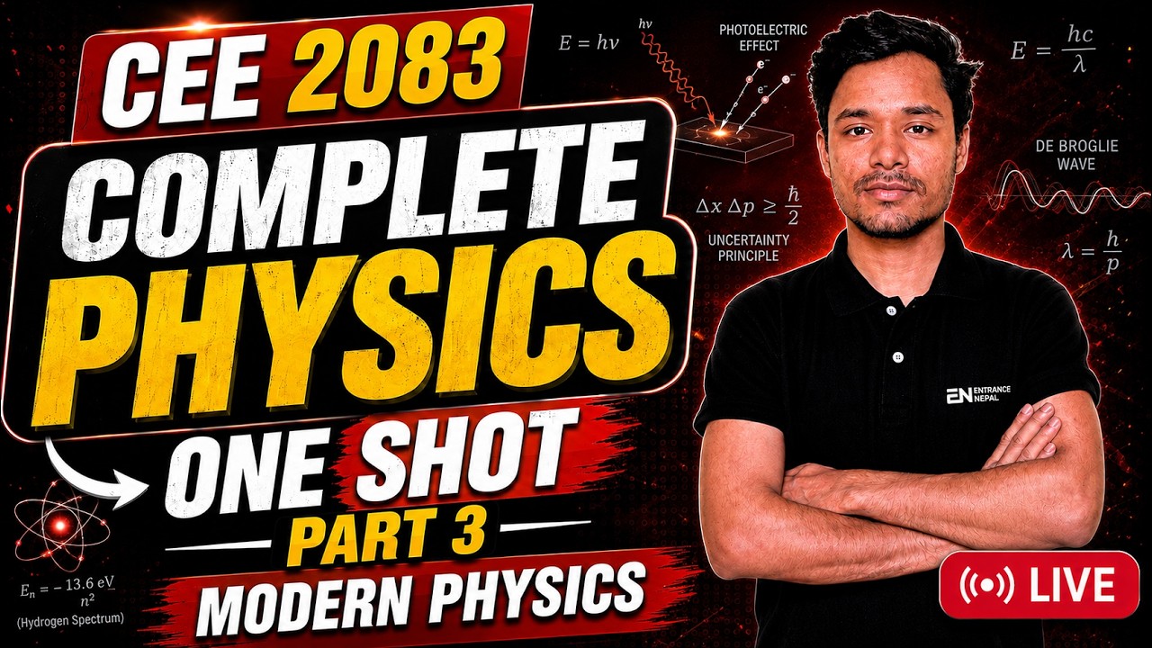 Complete Physics One shot part 3 ( Modern physics )   | ER Anjan Sir | CEE | Medical | Paramedical