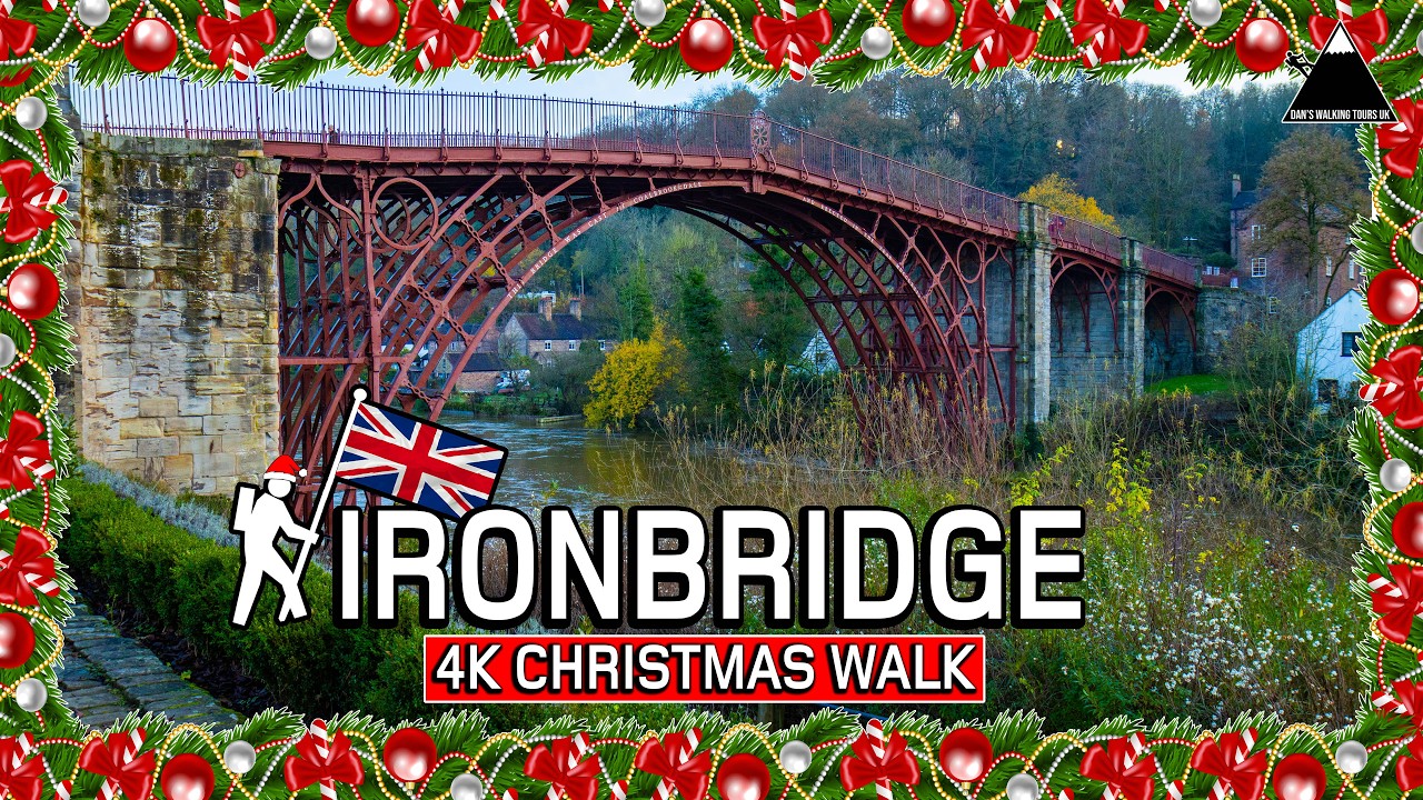 Christmas in IRONBRIDGE | Festive Walk around Historic Village in Shropshire, UK