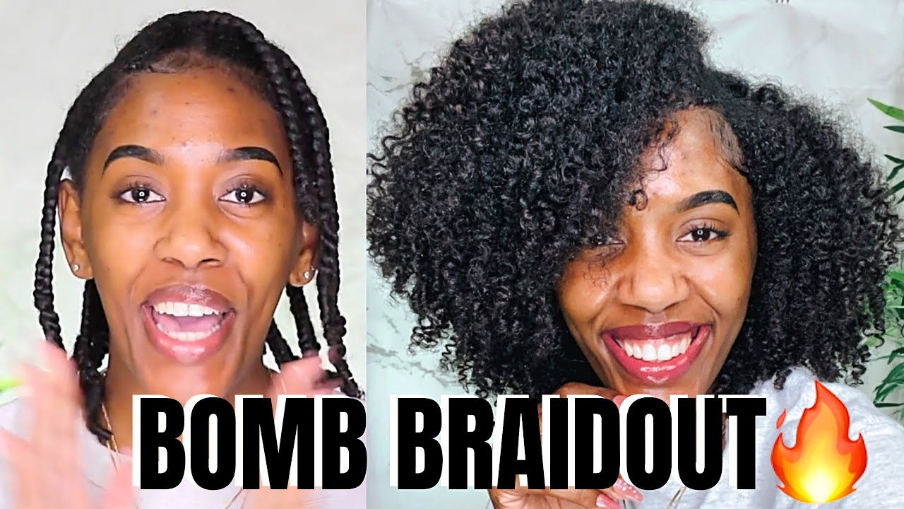BOMB BRAIDOUT & I AM SHOOK!!! And I DIDNT use a cream OR butter!! Lets get into it | NATURAL HAIR