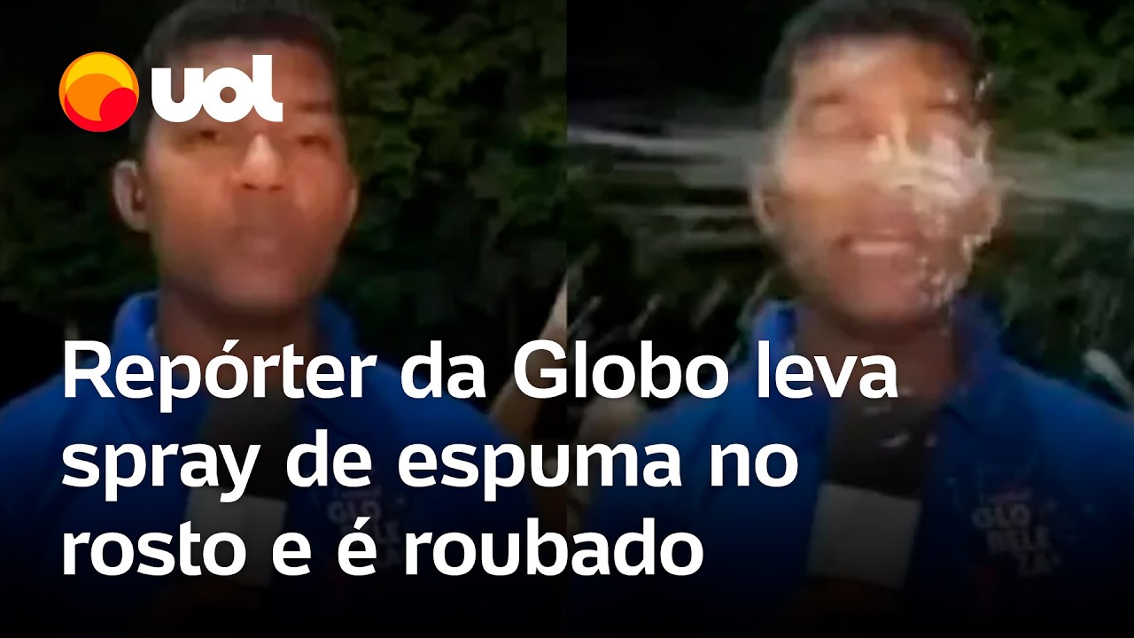 Repórter da Globo leva spray de espuma no rosto e é roubado durante o Carnaval: 'Comecei a gritar'