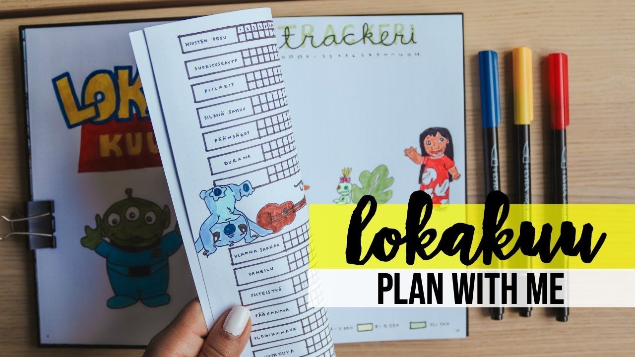 LOKAKUU | DISNEY TEEMA | bullet journal Suomi 2019