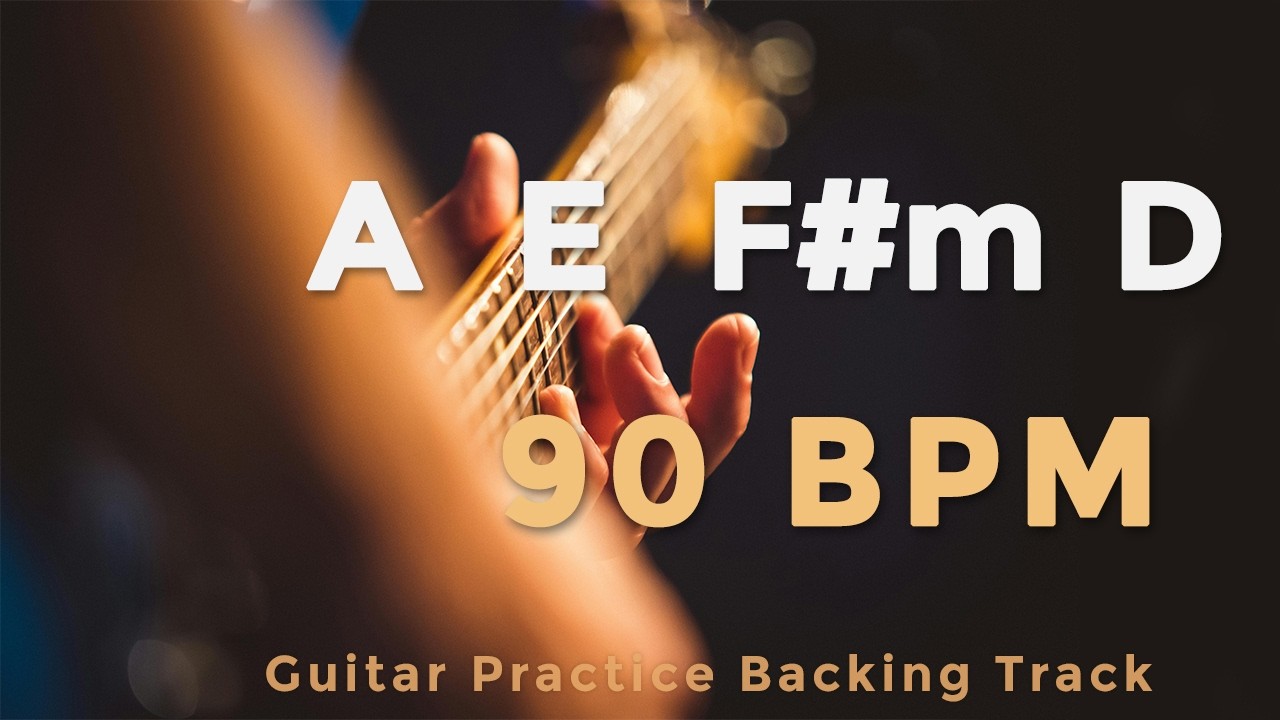 A E F#m D (I–V–vi–IV) | 90 BPM | Guitar Practice Backing Track