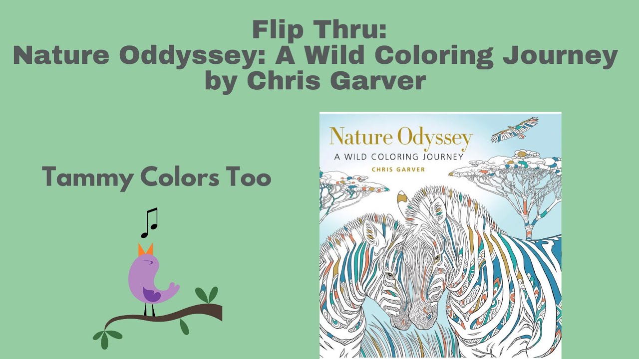 Flip Thru: Nature Odyssey: A Wild Coloring Journey by Chris Garver