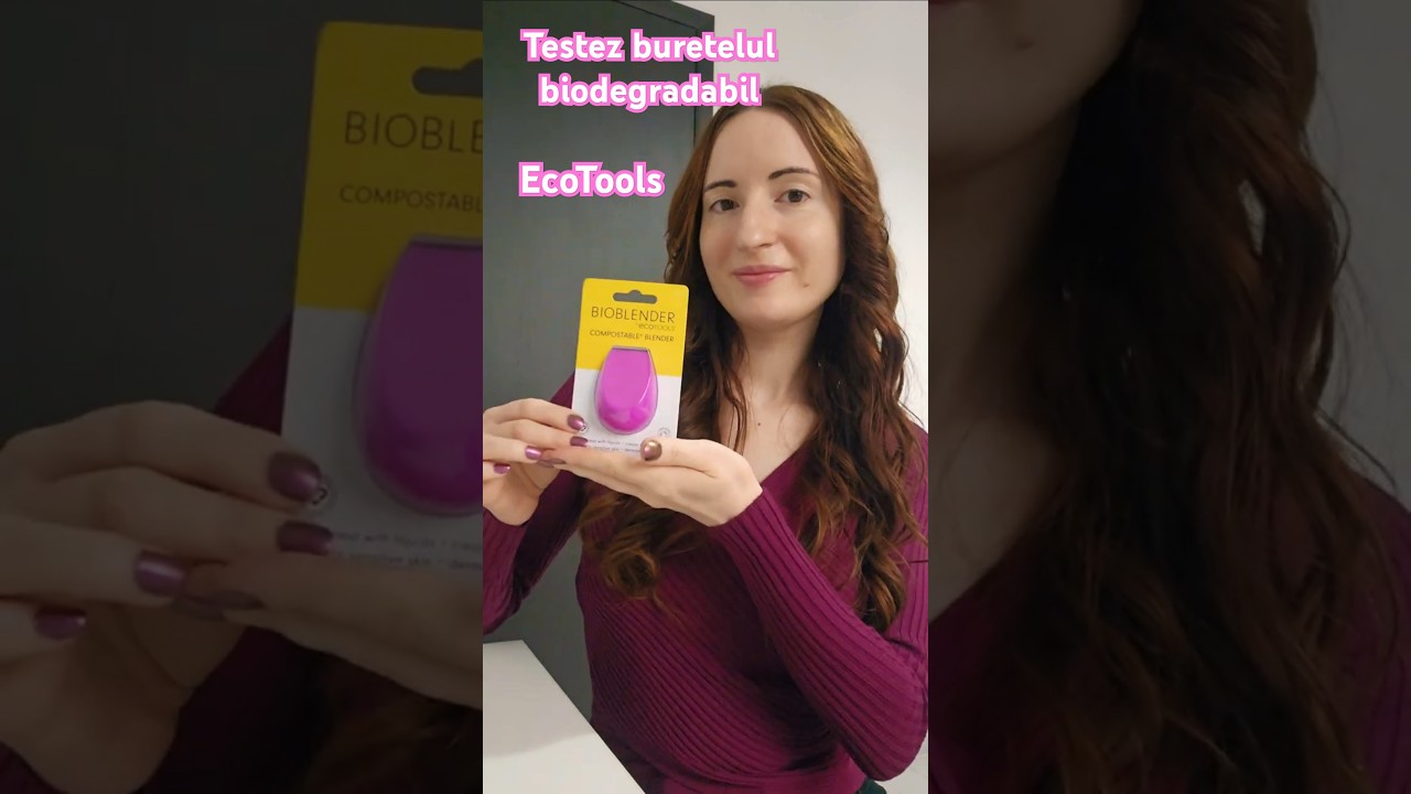 Testez burețelul biodegradabil de la EcoTools ♻️ | Blending Perfect și Alegere Eco 🌿 #testez
