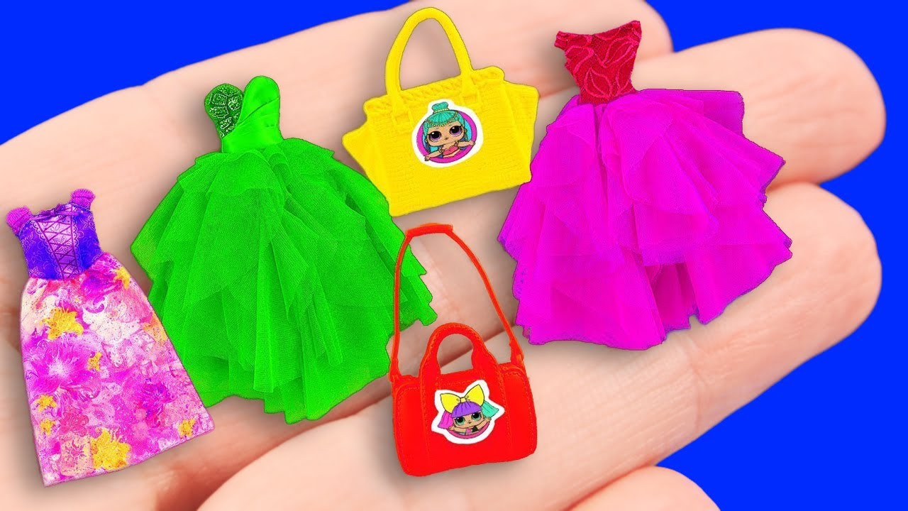13 DIY Barbie Clothes & Boots & Purses