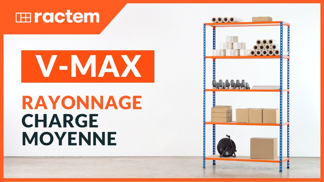 Rayonnage métallique V-Max pour Charges Moyennes