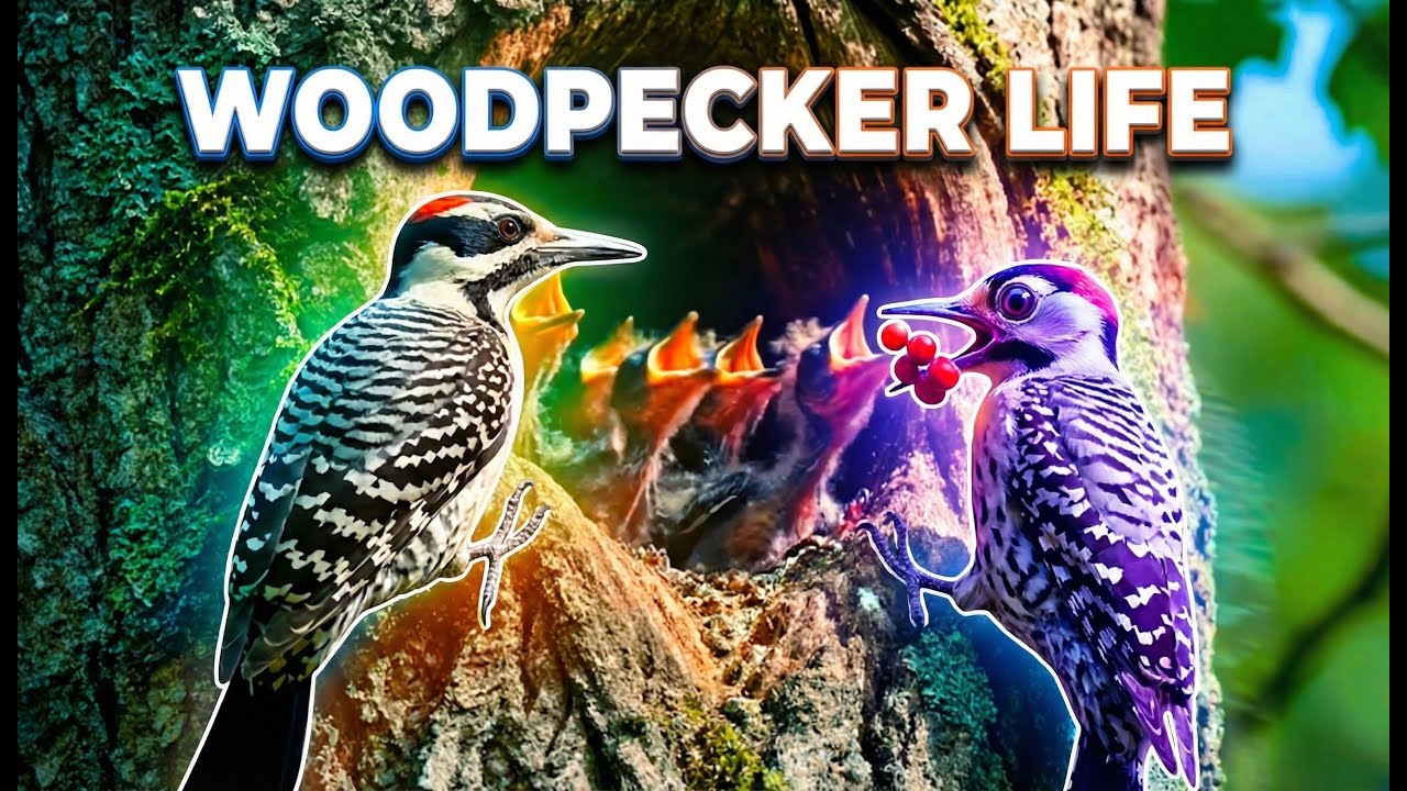 The Bird With a Shock-Absorbing Skull: Woodpecker Secrets Revealed | Jungle Raw