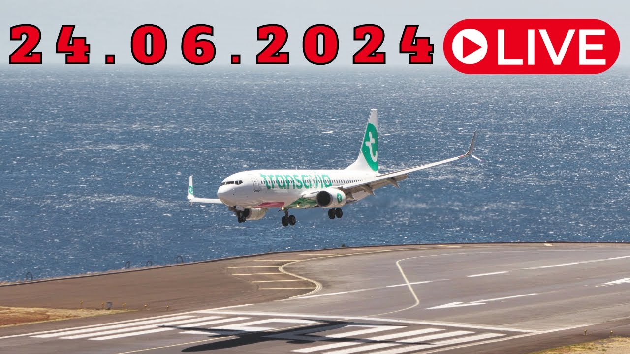 LIVE BIG WINDY ACTION From Madeira Island Airport 24.06.2024