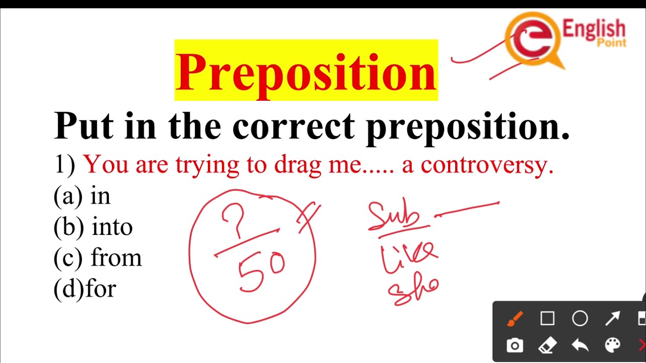 Preposition Exercise | Top 30 Fix Prepositions for All Exams | English Point
