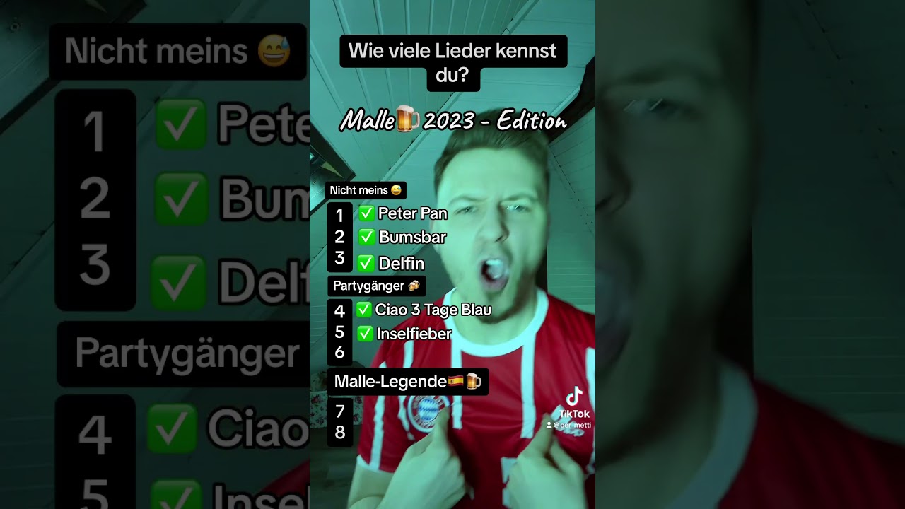 Wie viele Lieder kennst du? Malle 2023 🍻 - Edition #dorfkind #deutsch #ballermann #musik