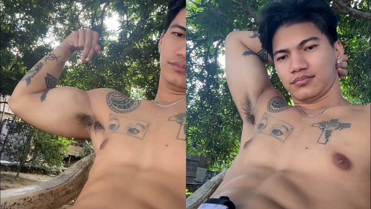 Hairy pit Asian tatted guy