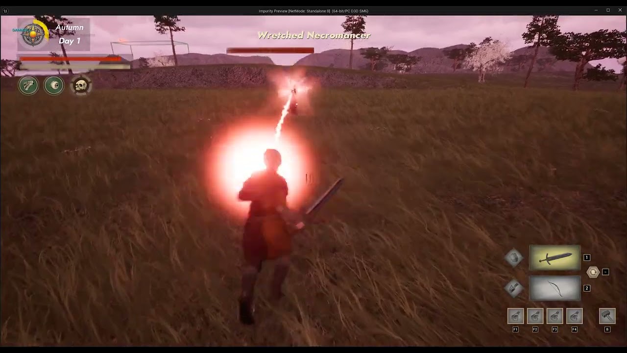 Impurity - Testing necromancer, a grassland boss