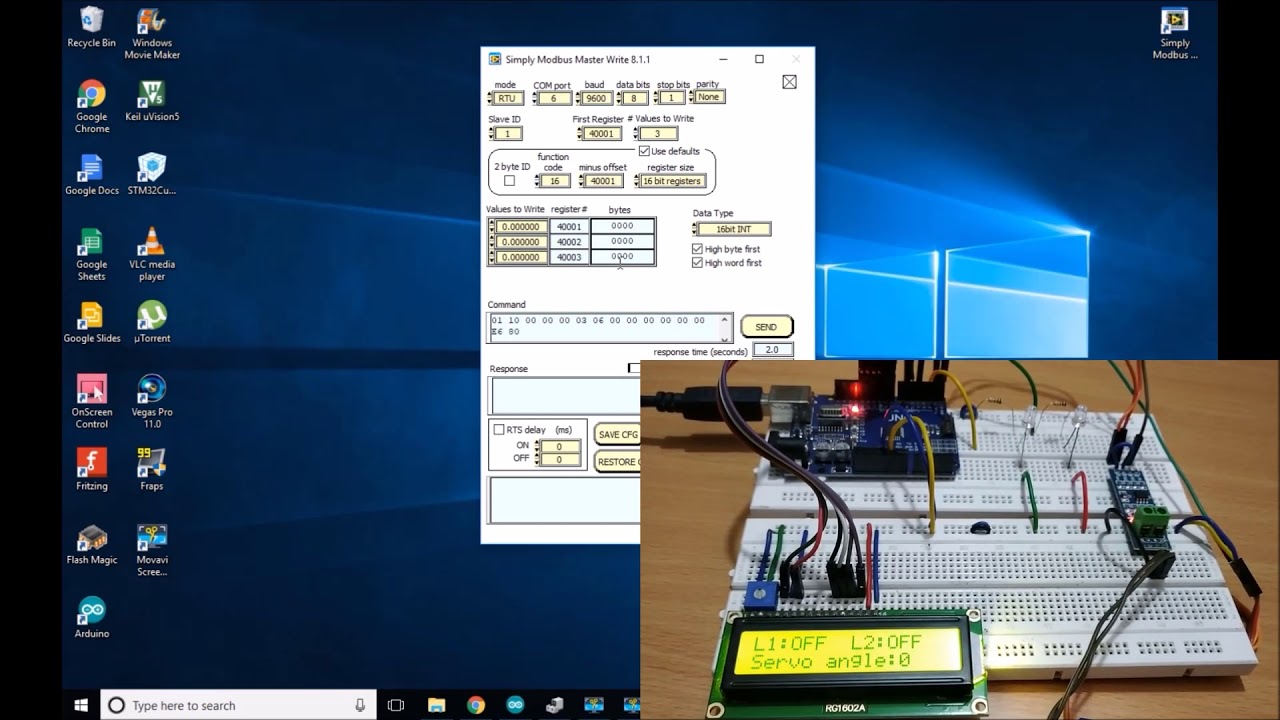 RS-485 MODBUS Serial Communication using Arduino UNO as Slave