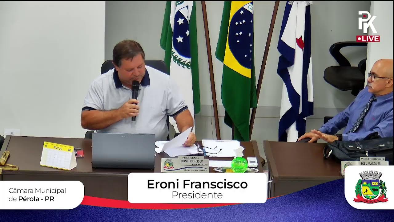 3ª SESSÃO ORDINÁRIA (2026) Transmissão ao vivo de Câmara Municipal de Pérola