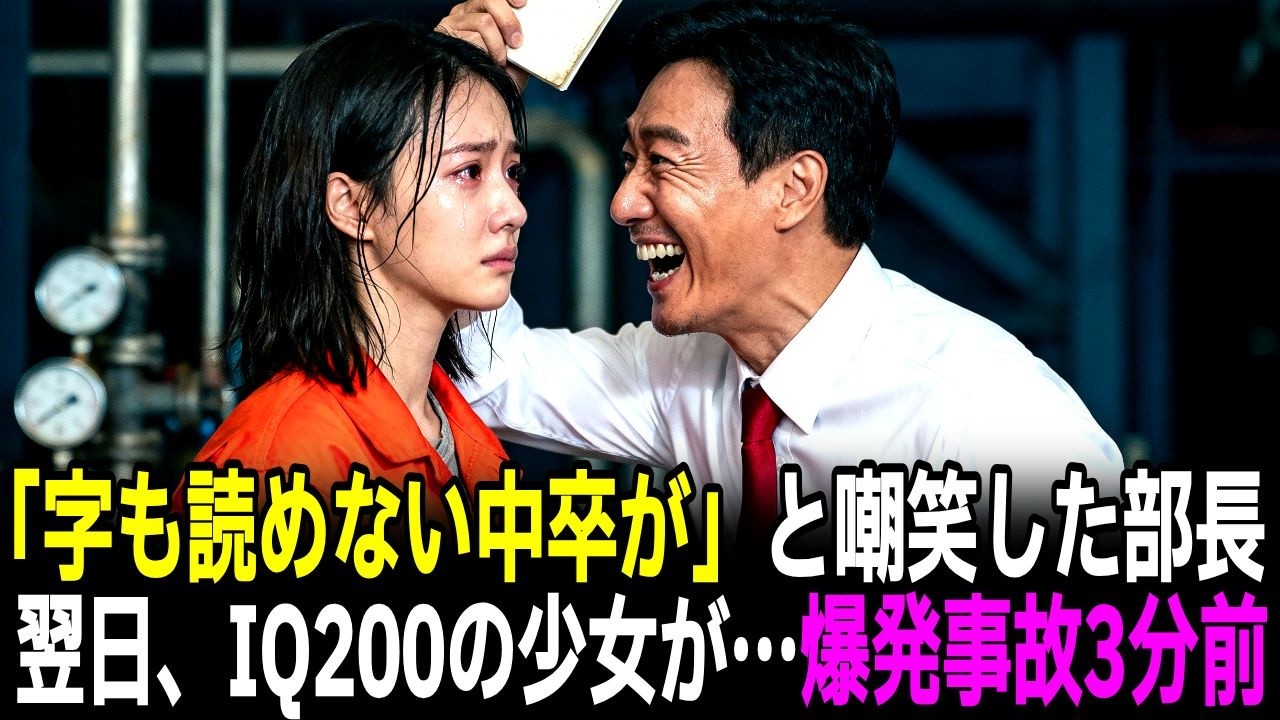 「字も読めない中卒は消えろ！」大手部長に見下されたIQ200の天才少女。翌日、爆発事故3分前…【感動する話】【朗読】