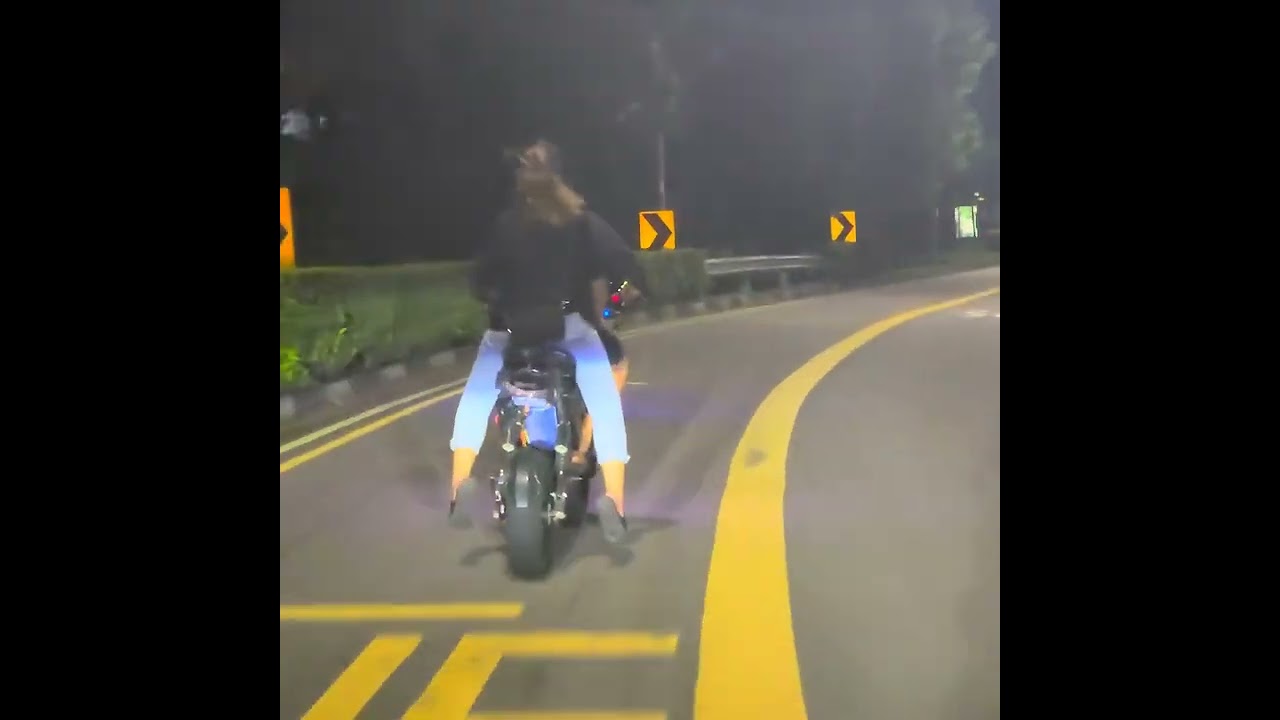 No Registration,No Helmet, seen this couple riding motor bike along Upper Bukit Timah Road
