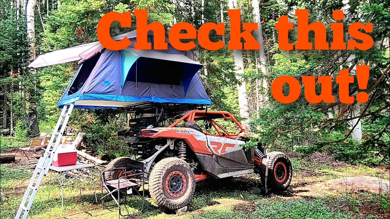 Side by side overlanding, ROOFTOP on a side by side!  UTV overlanding, Rooftop tent review.