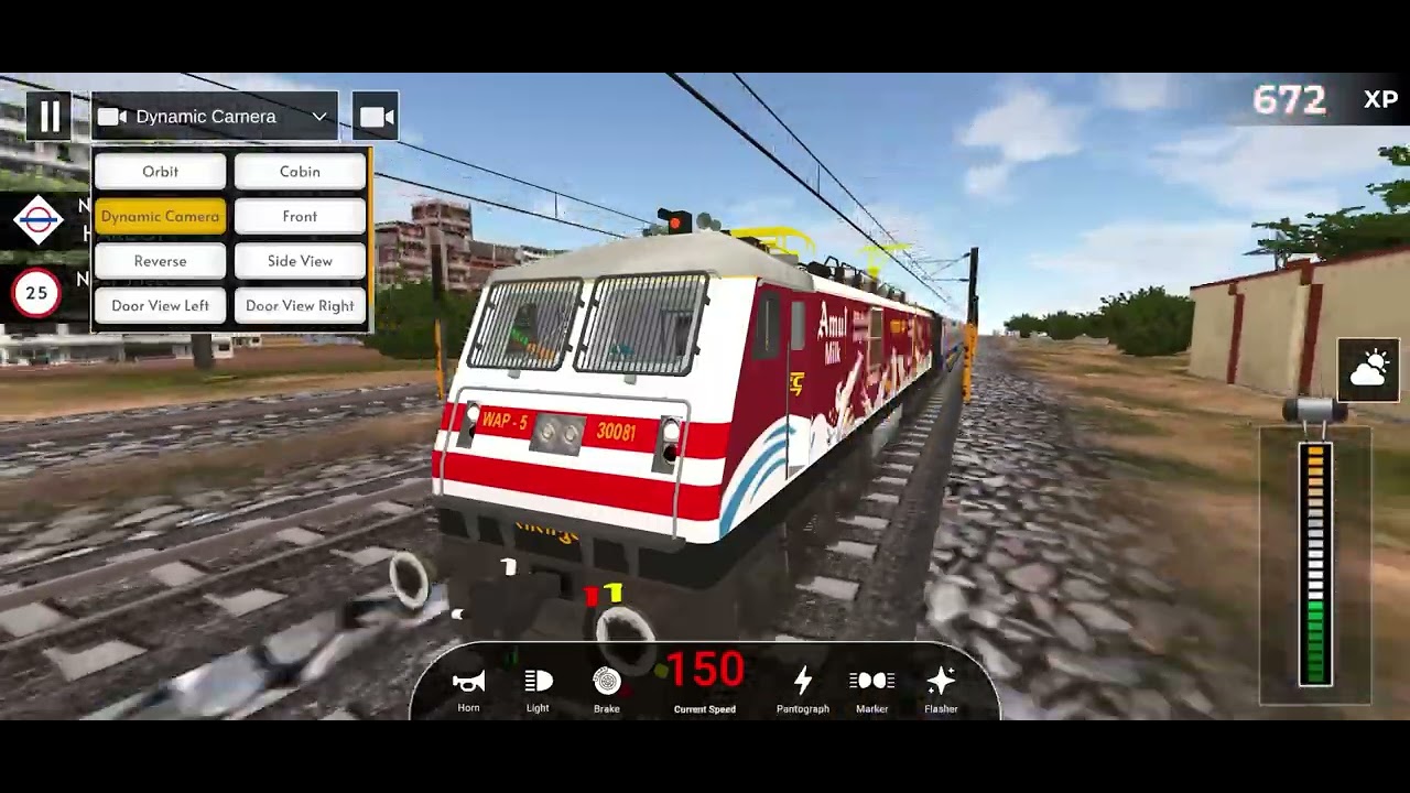 Let’s Drive Wap5 || Train Simulator Game || Real Sound || Amazing Shot || Driving || Camera 📸 View 