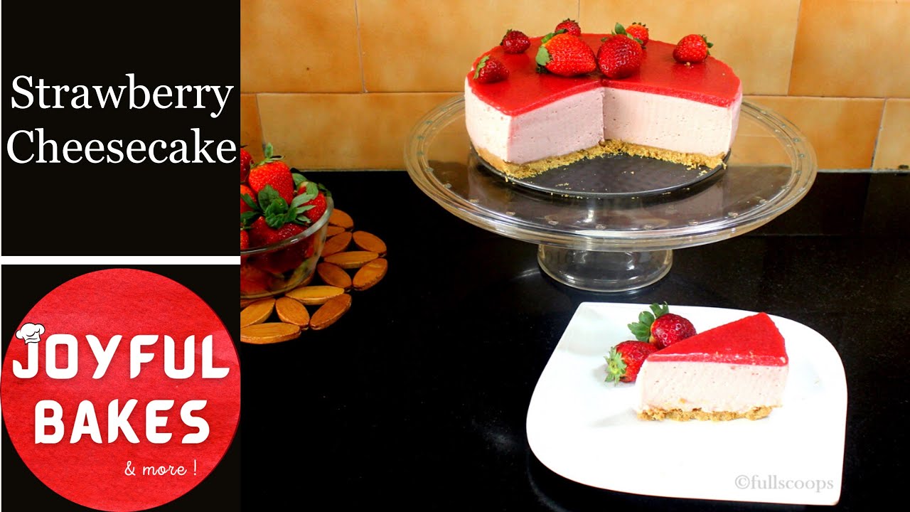 Eggless No Bake Strawberry Cheesecake without Cream Cheese | Blender Cheesecake | Indian Cheesecake