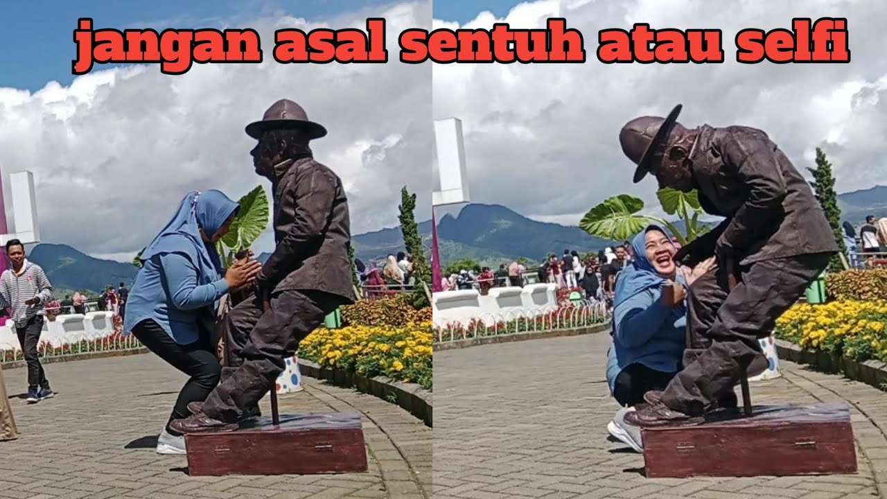 Hati-hati jika anda bertemu patung yang seperti ini..!!! prank patung hidup..!!!