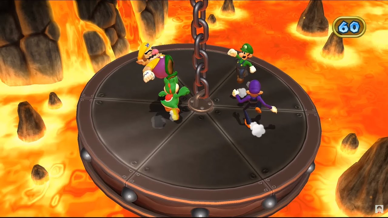 Mario Party 9 minigame: Magma Mayhem 60fps