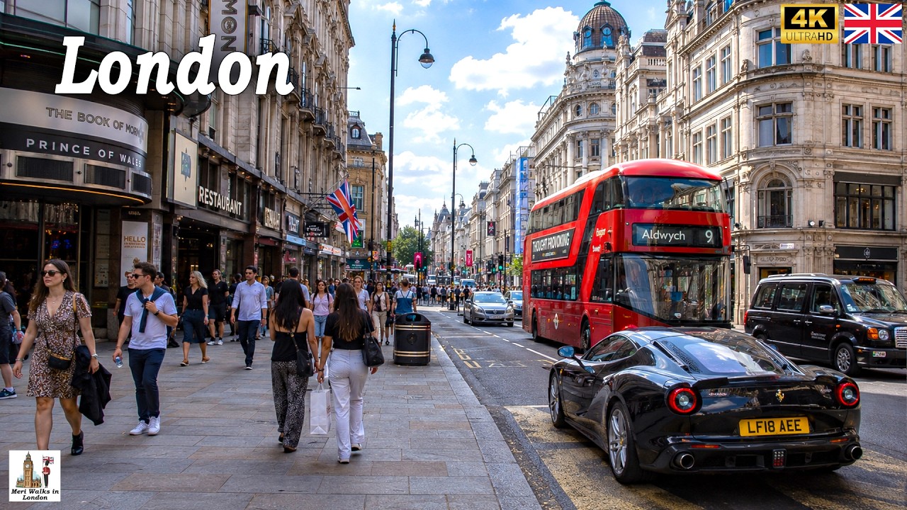 London's Amazing Walking Tour | Central City Most Vibrant Streets Walking Tour  | True [4K]