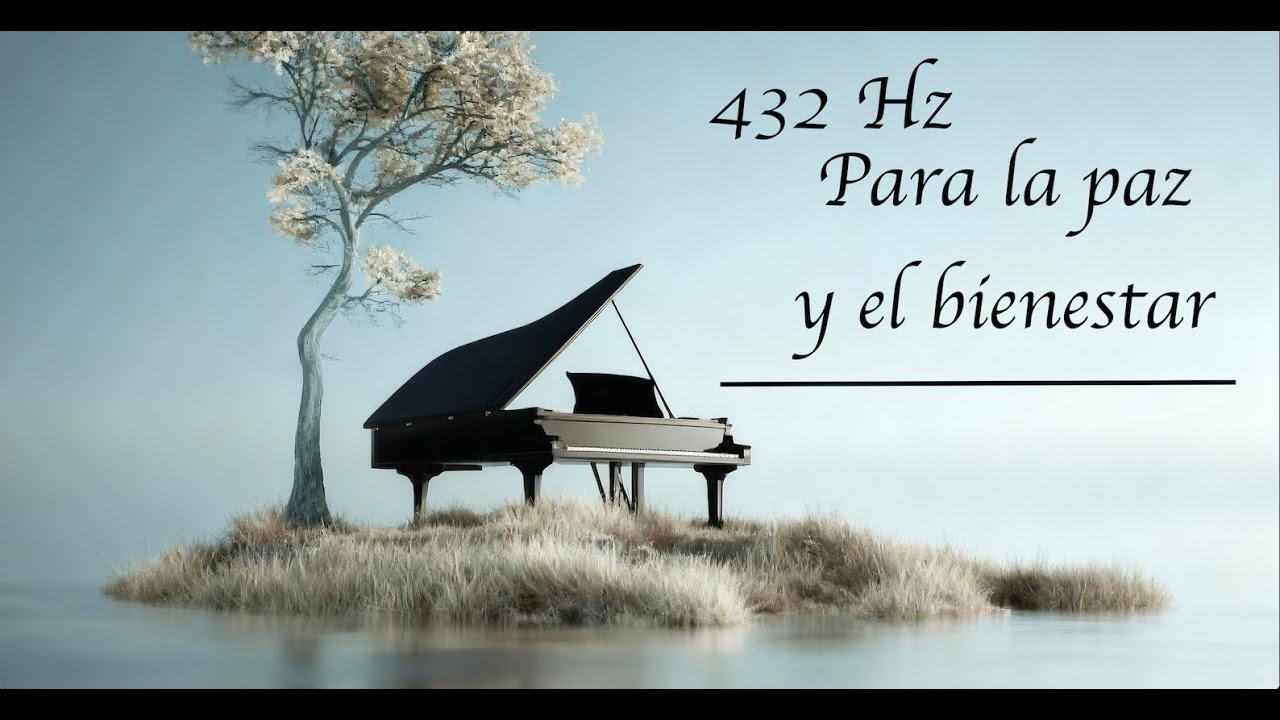 432Hz ondas Binaurales para la paz y el bienestar, piano anti estrés. 432Hz Binaural beats for peace