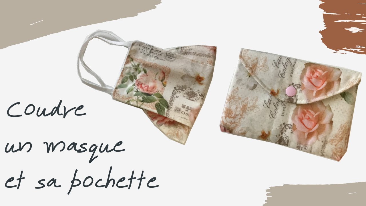 Coudre un masque et sa petite pochette - Tuto Couture Madalena