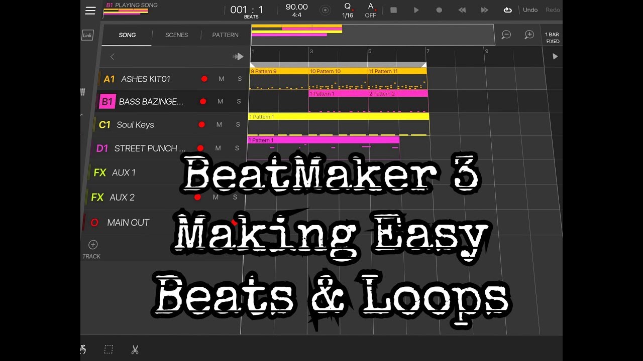 BeatMaker 3 - For Beginners - Making Very Easy Beats & Loops - iPad Tutorial