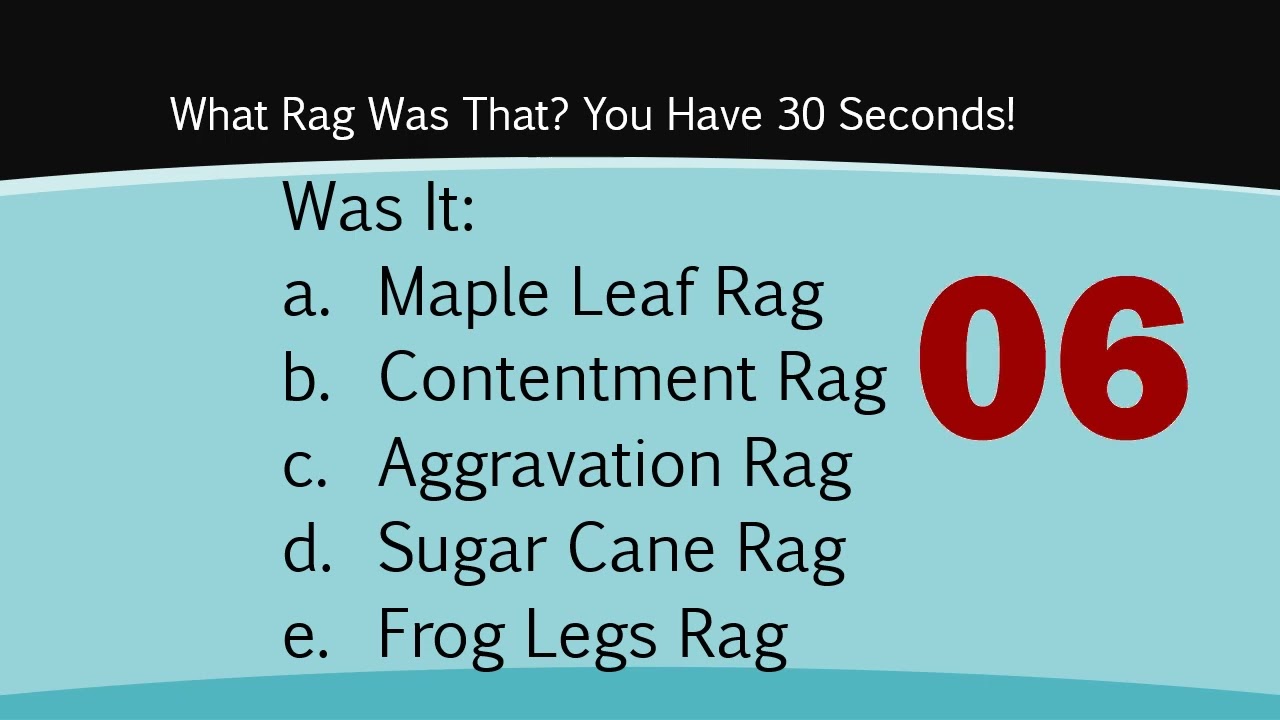 Name That Rag!: Maple Leaf Rag