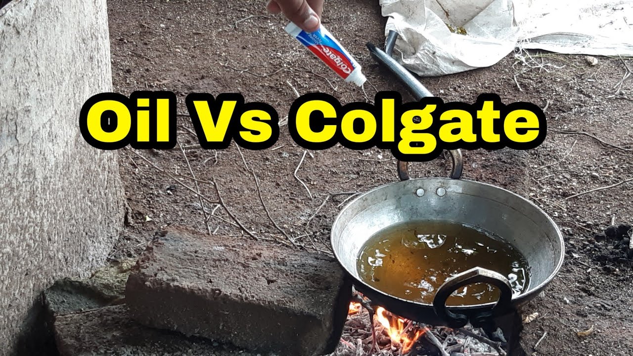 Experiment : 2 Colgate Fry In oile what is Made.#oil #colgate #hot #experiment #king #ideas #thouhgt