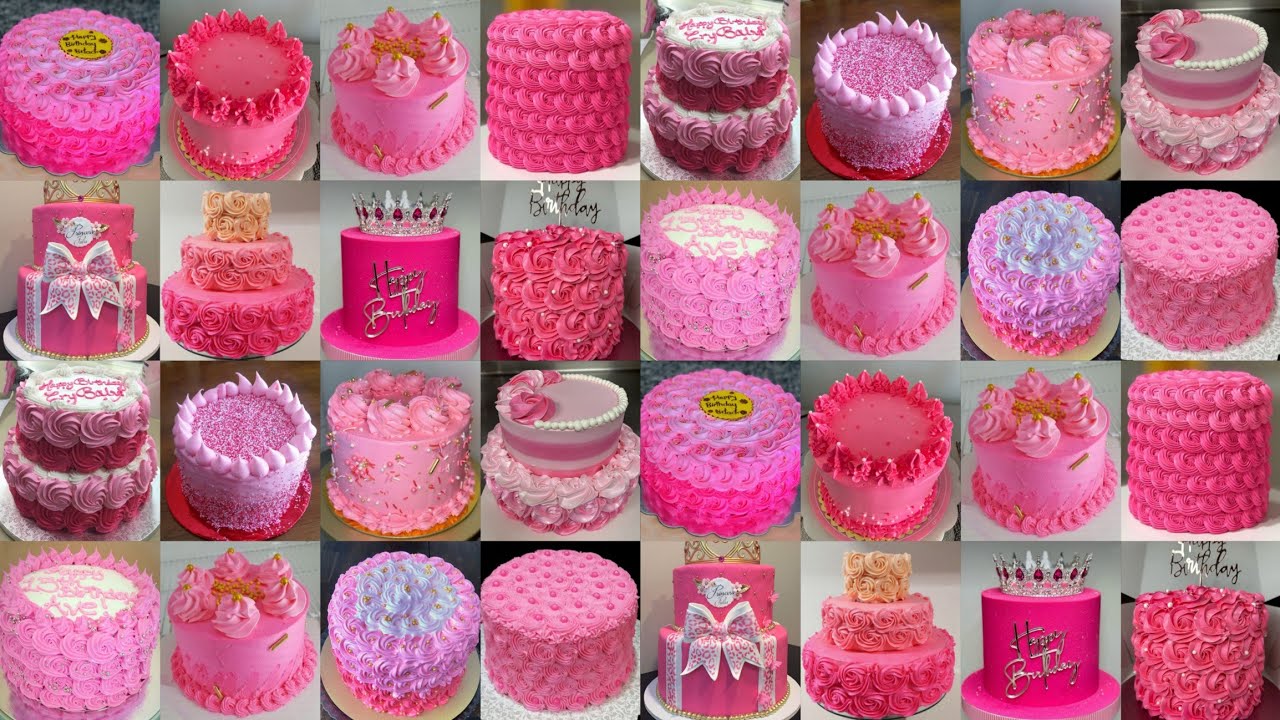 💗Cake Design For Birthday Girl/Cake Design/Pink Colour Cake/Pink Cake Design/Cake Design Photo