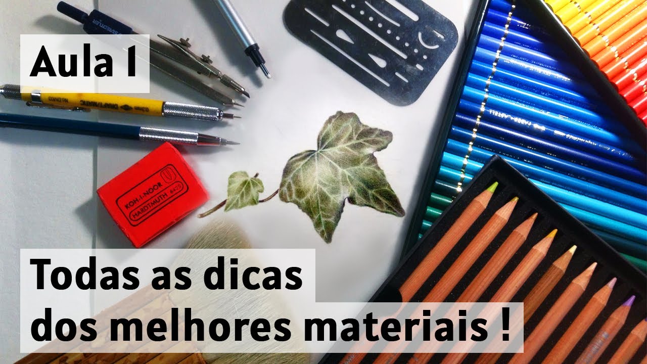 CURSO DESENHO REALISTA EM LÁPIS DE COR GRÁTIS | Quais os melhores materiais de desenho