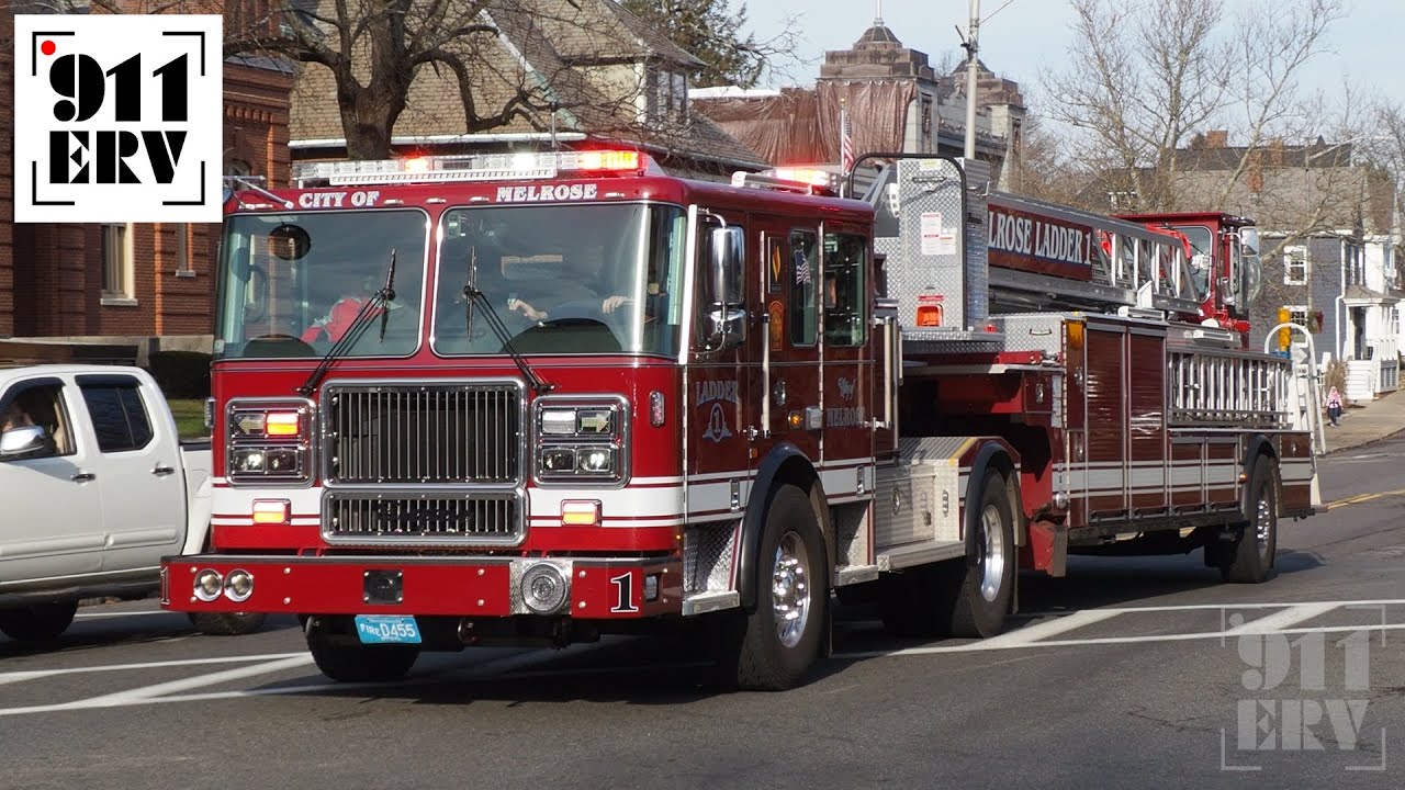 Melrose Fire Truck Responding | Ladder 1