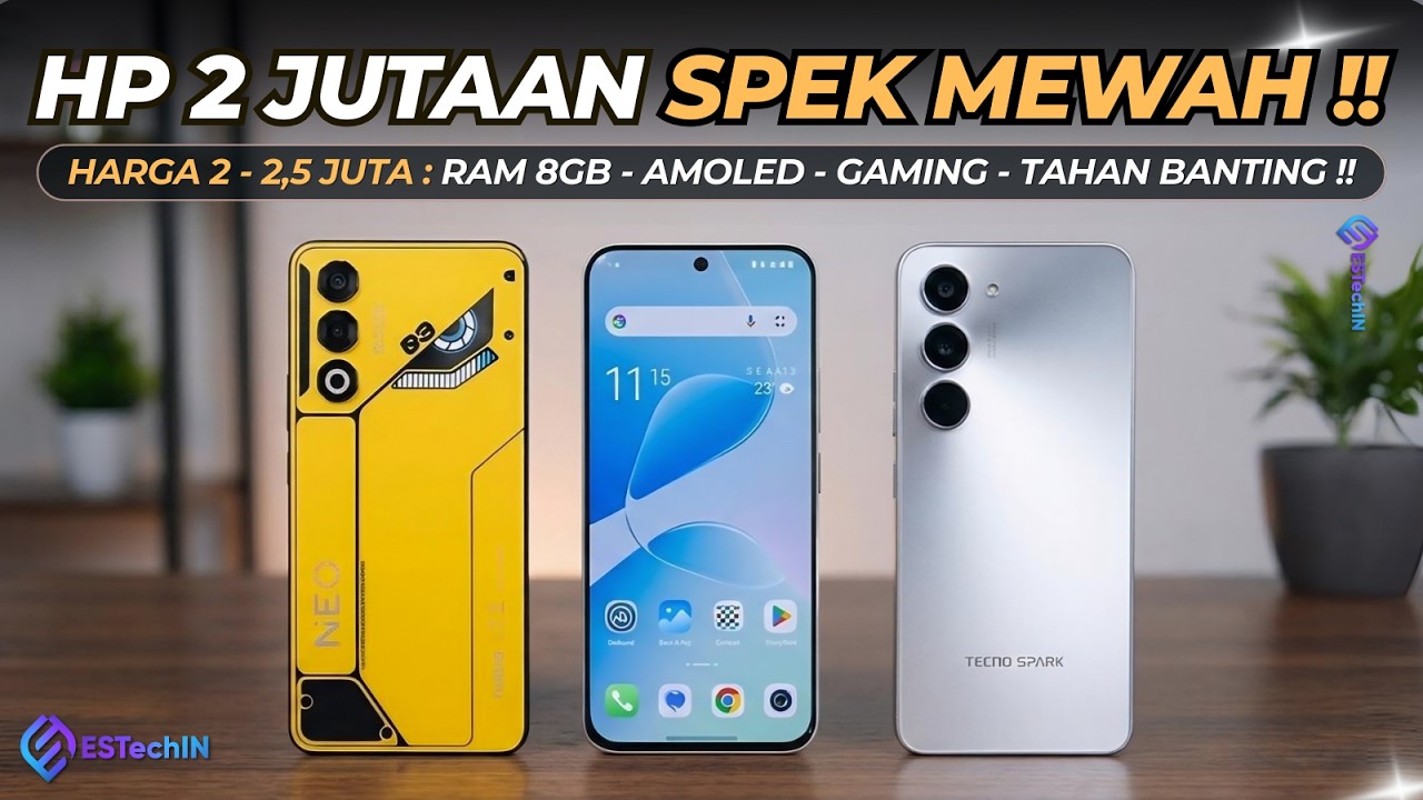 7 Rekomendasi HP 2 JUTAAN TERBAIK [2-2,5 Juta] Edisi Lebaran 2026!