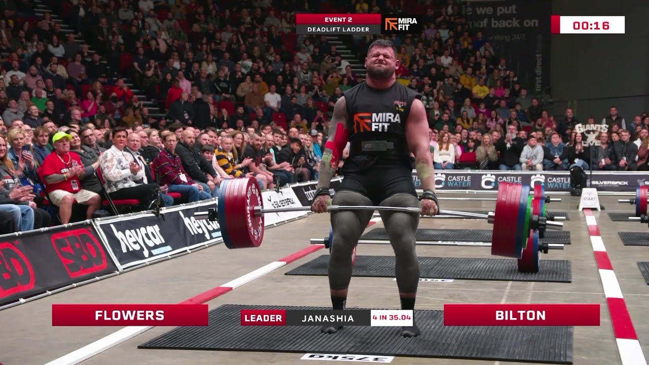 Strongman Sensation SHANE FLOWERS Smashes 1350kg deadlift ladder!