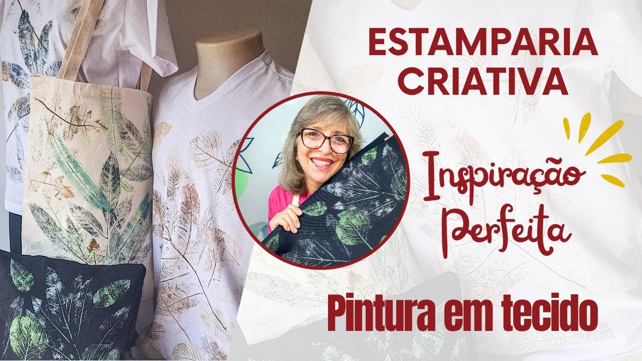 CRIE LINDAS ESTAMPAS UTILIZANDO A NATUREZA! Pintura utilizando folhas naturais. EP - 251
